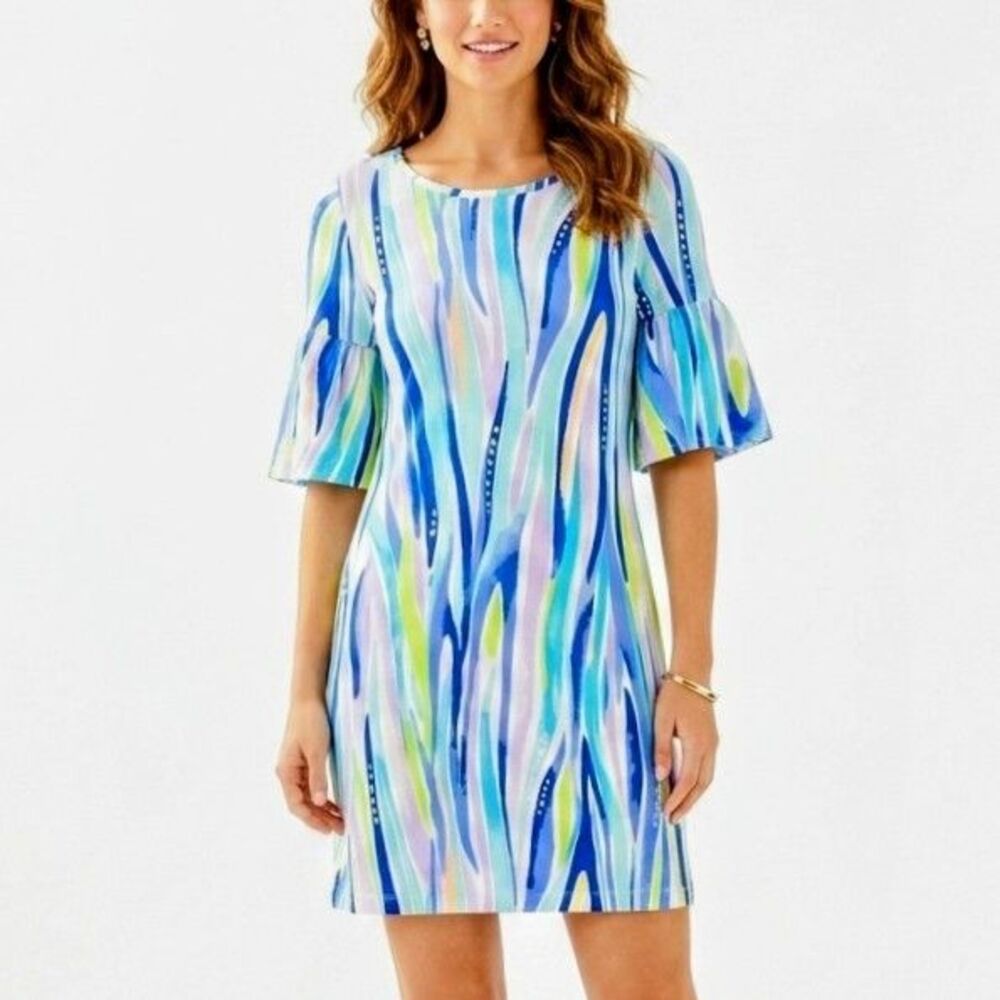 LILLY PULITZER Dress Lindell Dress Shore Perfection Women XS ExtraSmall NEW $138